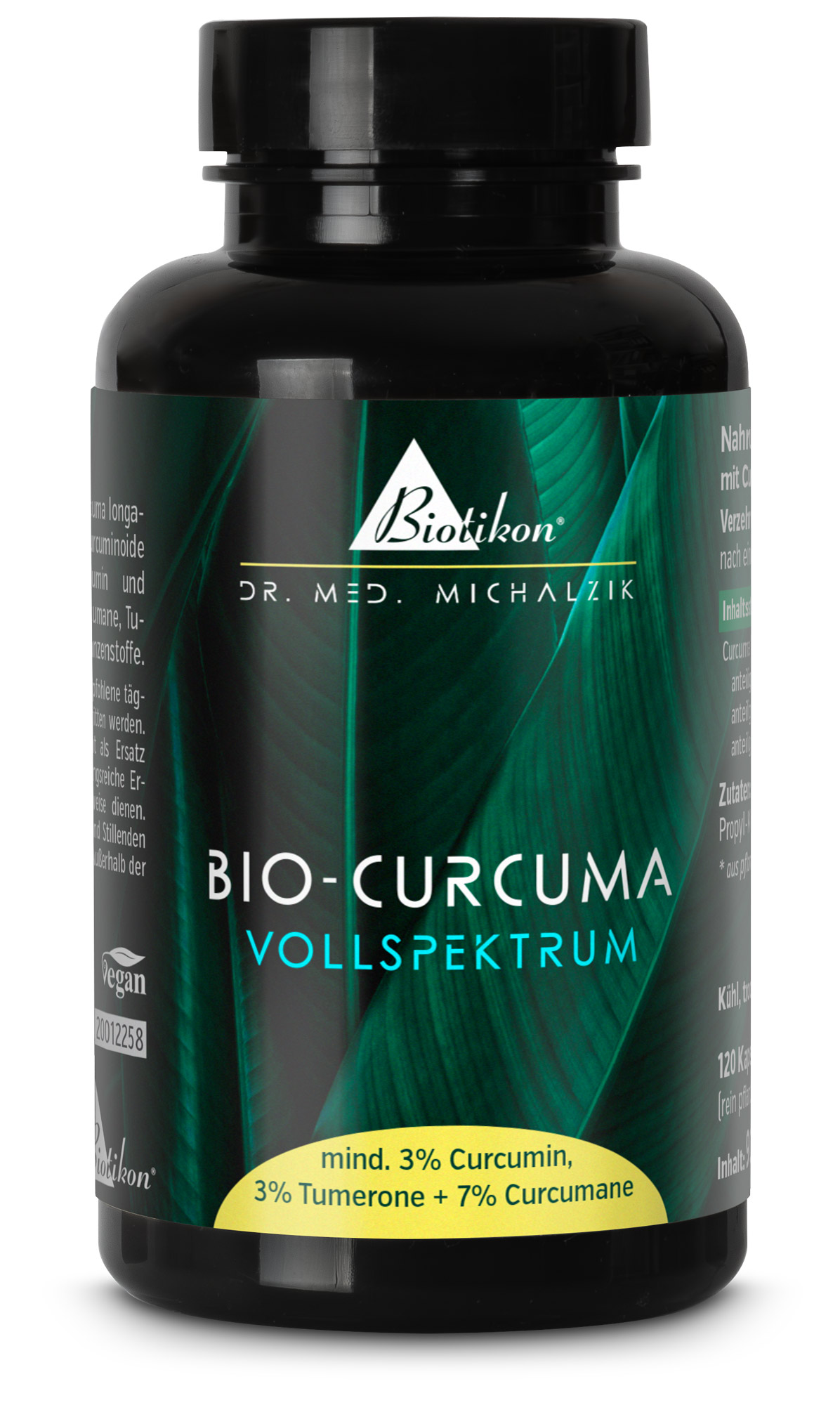 Curcuma Vollspektrum Dose frontale Ansicht Curcuma Vollspektrum Dose frontale Ansicht
