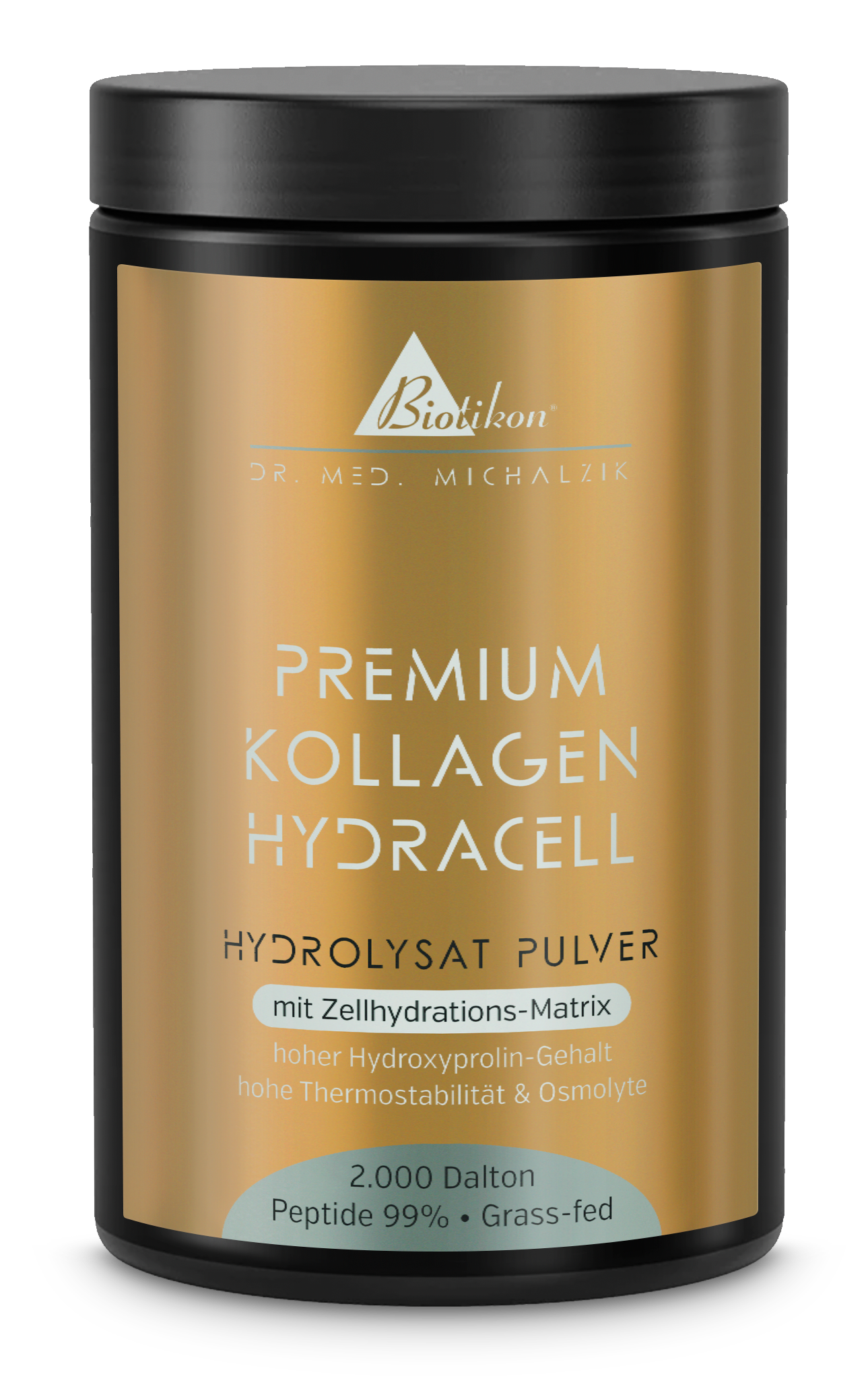 Premium Kollagen HydraCell Hydrolysat Pulver Burk Framsida