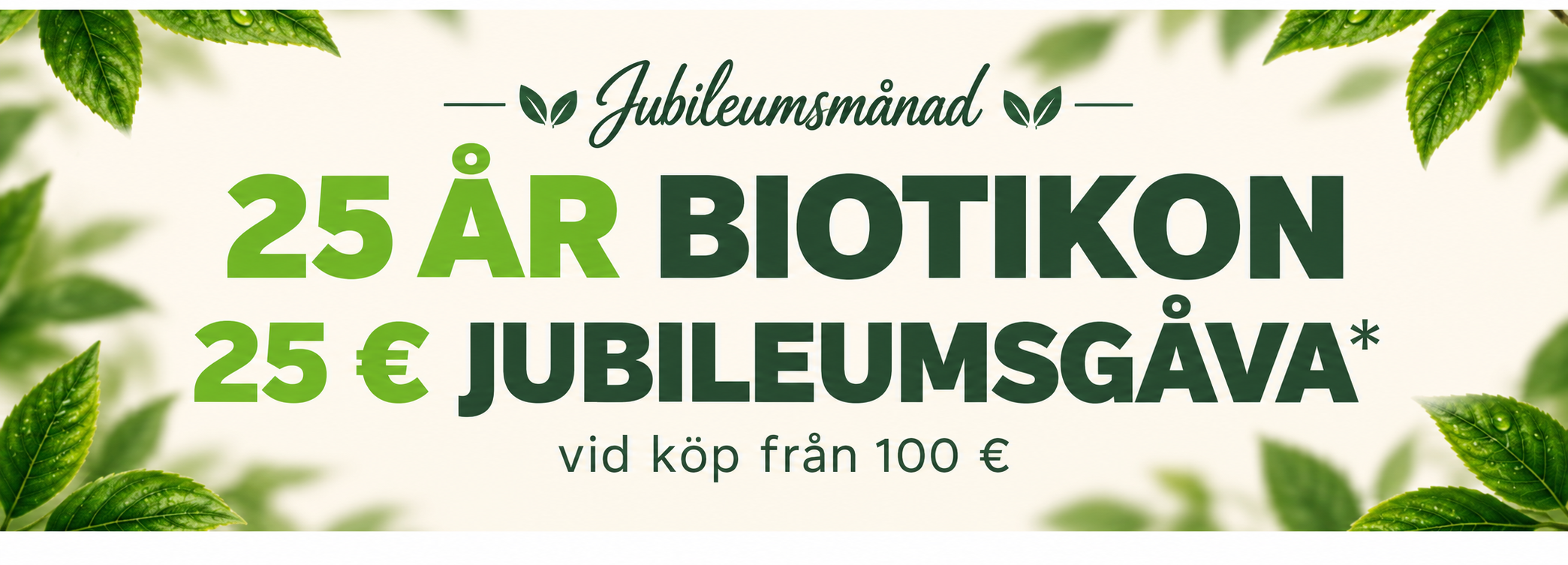 25 år – 25 € present Startsidesbanner mobil