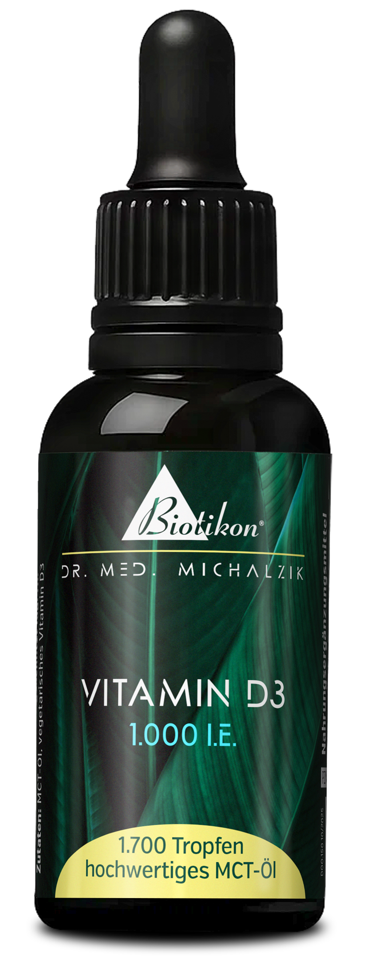 Vitamin-D3 1000IE konventionell Flasche frontal Vitamin-D3 1000IE konventionell Flasche frontal