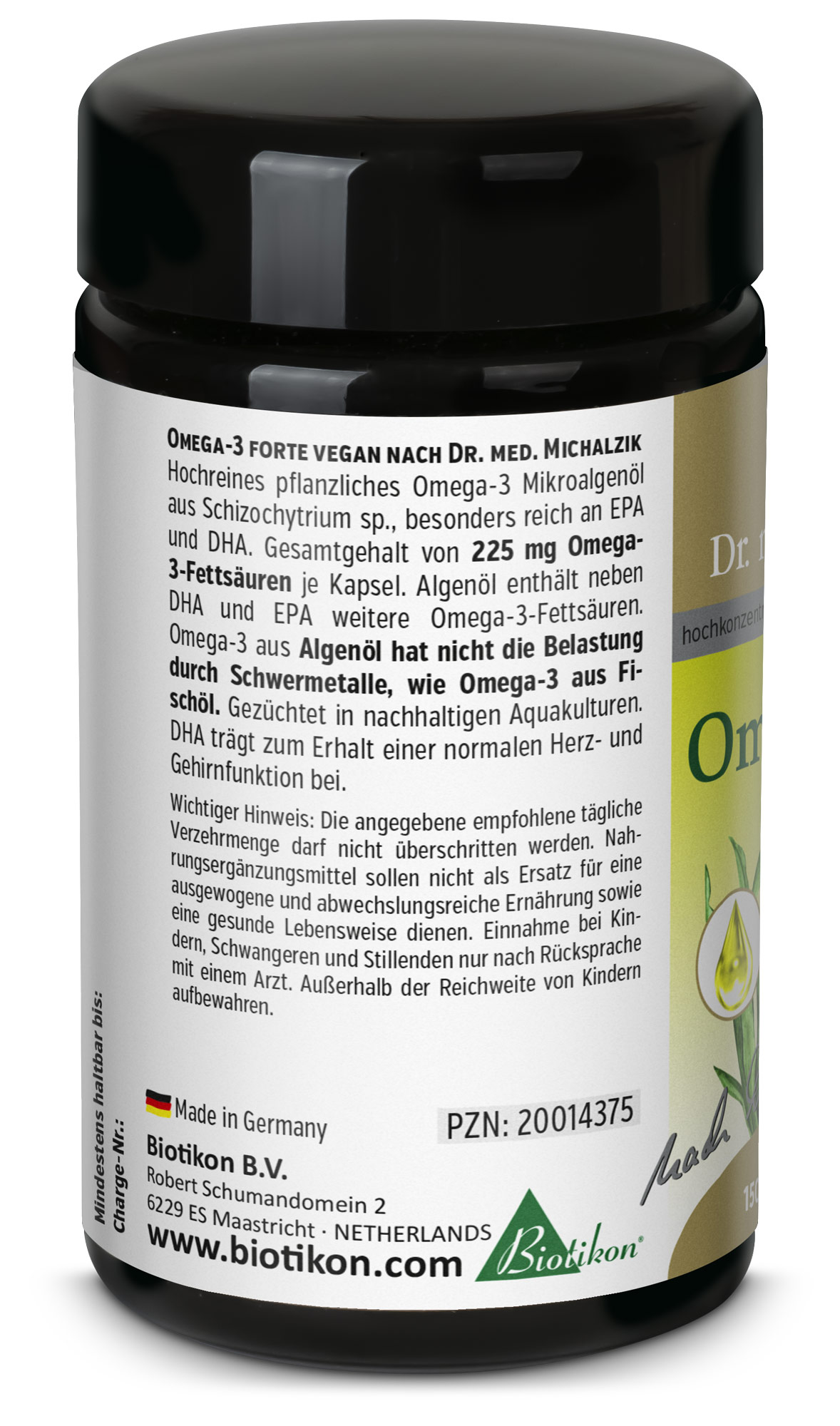 Omega-3 forte vegan - 60 kapslar, violettglas UGC