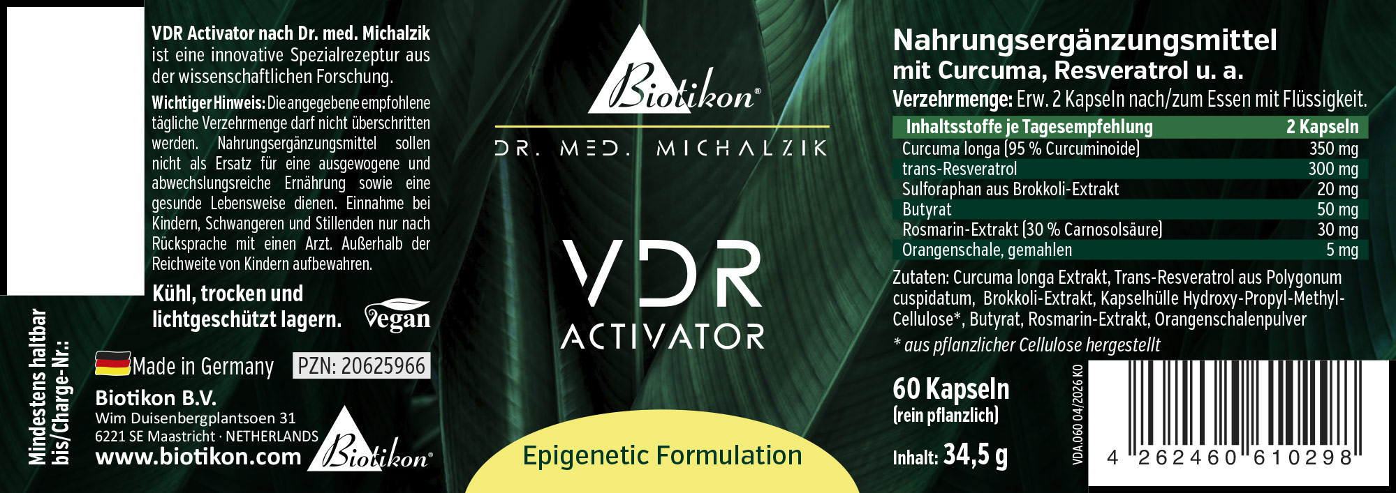 VDR Activator Dose Etikett