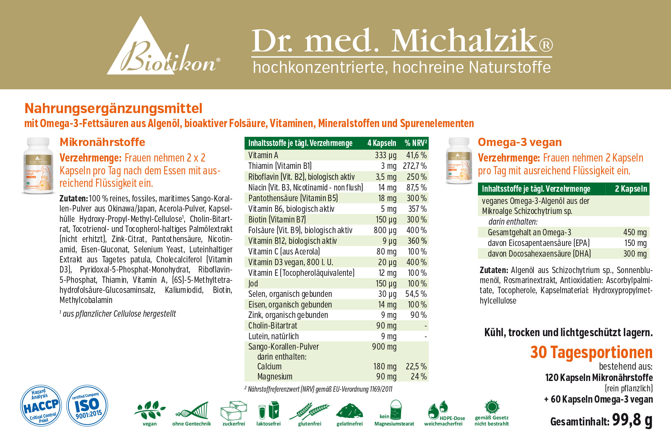 Mikronährstoffe Kapseln – 120 Stück Nahrungsergänzungsmittel in hochdeckender Verpackung, 120 Kapseln, mikronährstoffreiche Formel, weiße Kapseln