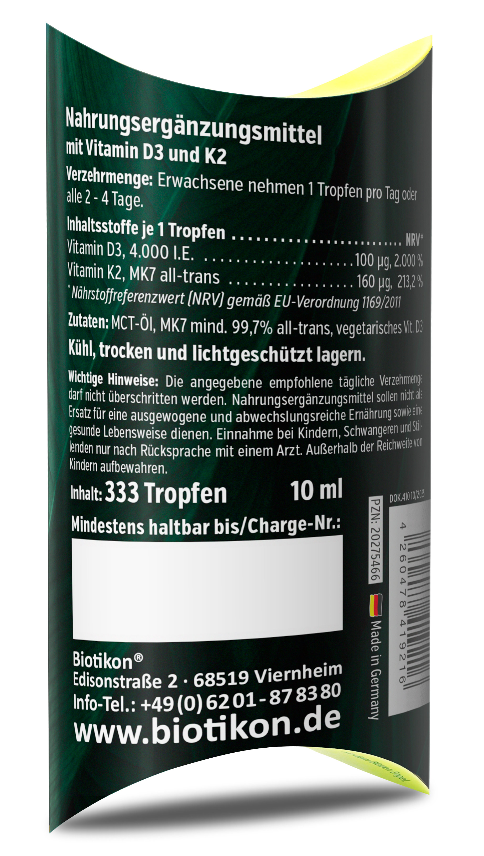 Vitamin-D3 K2-4000IE konventionell Schachtel Rückseite